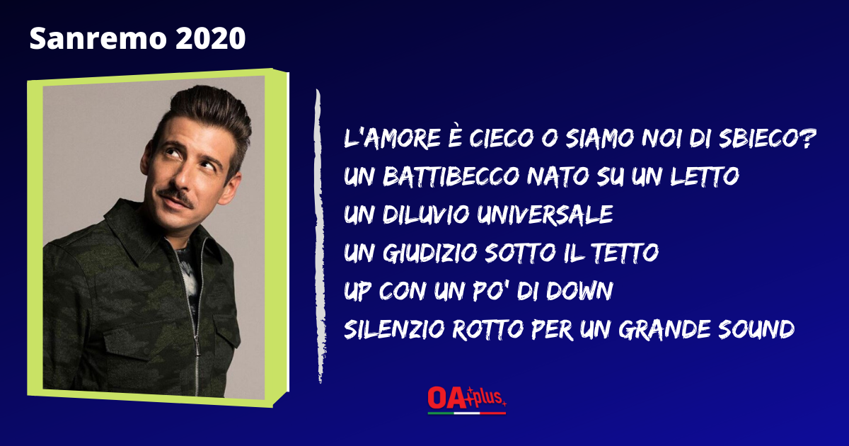 Francesco Gabbani: parole, testo, autori di "Viceversa"