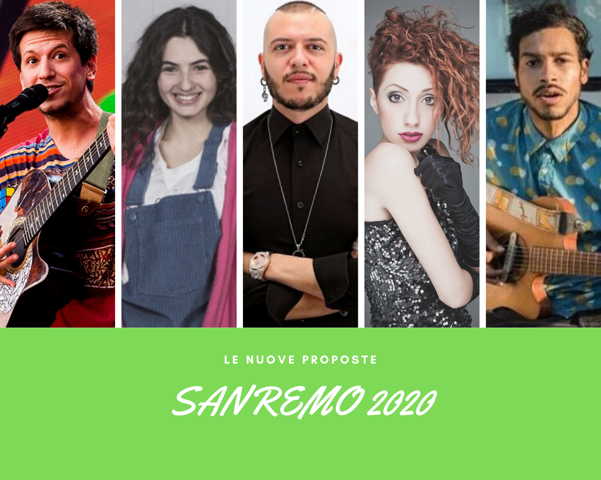 Sanremo 2020 Nuove Proposte - Eugenio in via di gioia, Tecla Insolia, Fadi, Marco Sentieri, Gabriella Martinelli.
