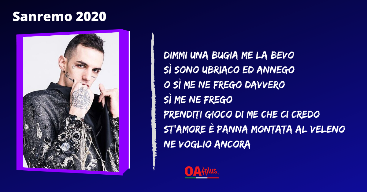 Me ne frego: testo e autori sanremo 2020 achille lauro