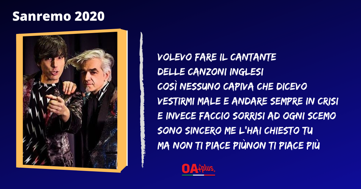 Morgan Bugo parole "sincero" canzone sanremo 20202