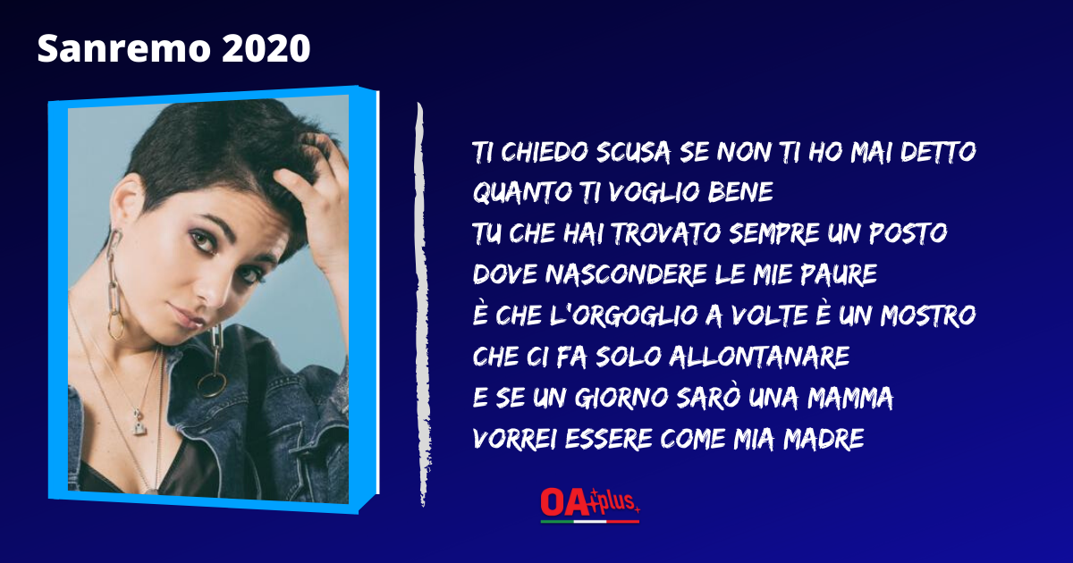 Parole "Come mia madre": canzone sanremo 2020 Giordana Angi