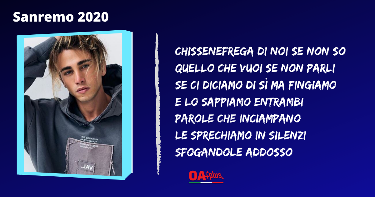 parole della canzone di Riki di Sanremo 2020: "Lo sappiamo entrambi"