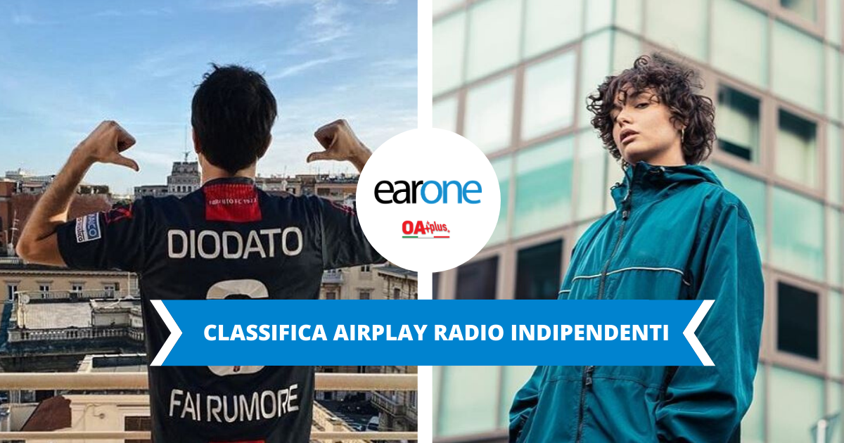 classifica radio cantanti indie: Diodato sempre primo in top 10 Madame con baby