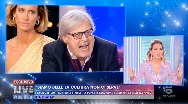Vittorio Sgarbi e Barbara D'urso lite a Live-Non è la D'Urso