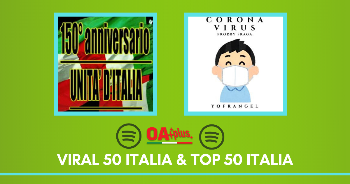 Spotify, TOP 50 e Viral 50: classifiche aggiornate, - c'è l'inno d'italia