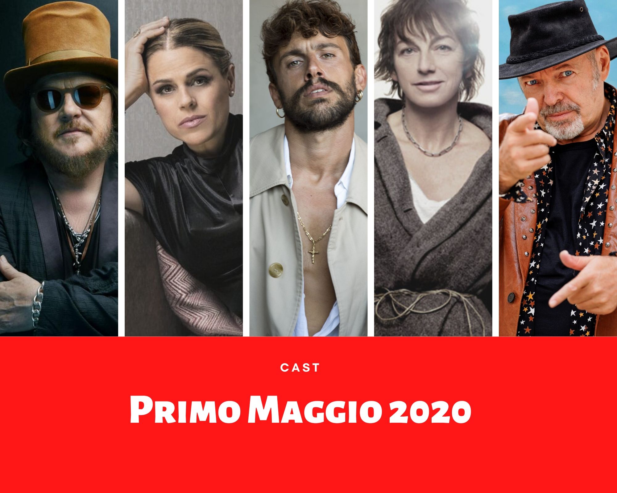 PRIMO MAGGIO ROMA 2020 - ZUCCHERO - TOSCA - AIELLO - GIANNA NANNINI - VASCO ROSSI