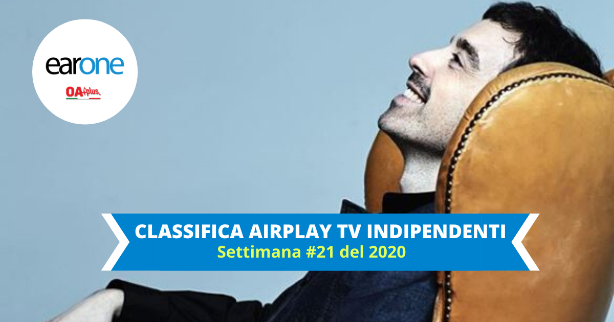 earone airplay tv classifica video clip più trasmessi: diodato in top 10 con due canzoni