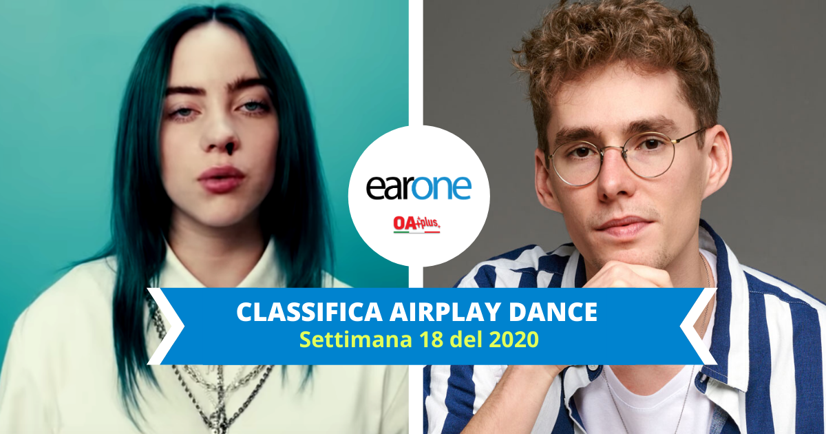 classifica dance radio: Billie Eilish in salita, Lost frequencies new entry. Dua Lipa alla 1