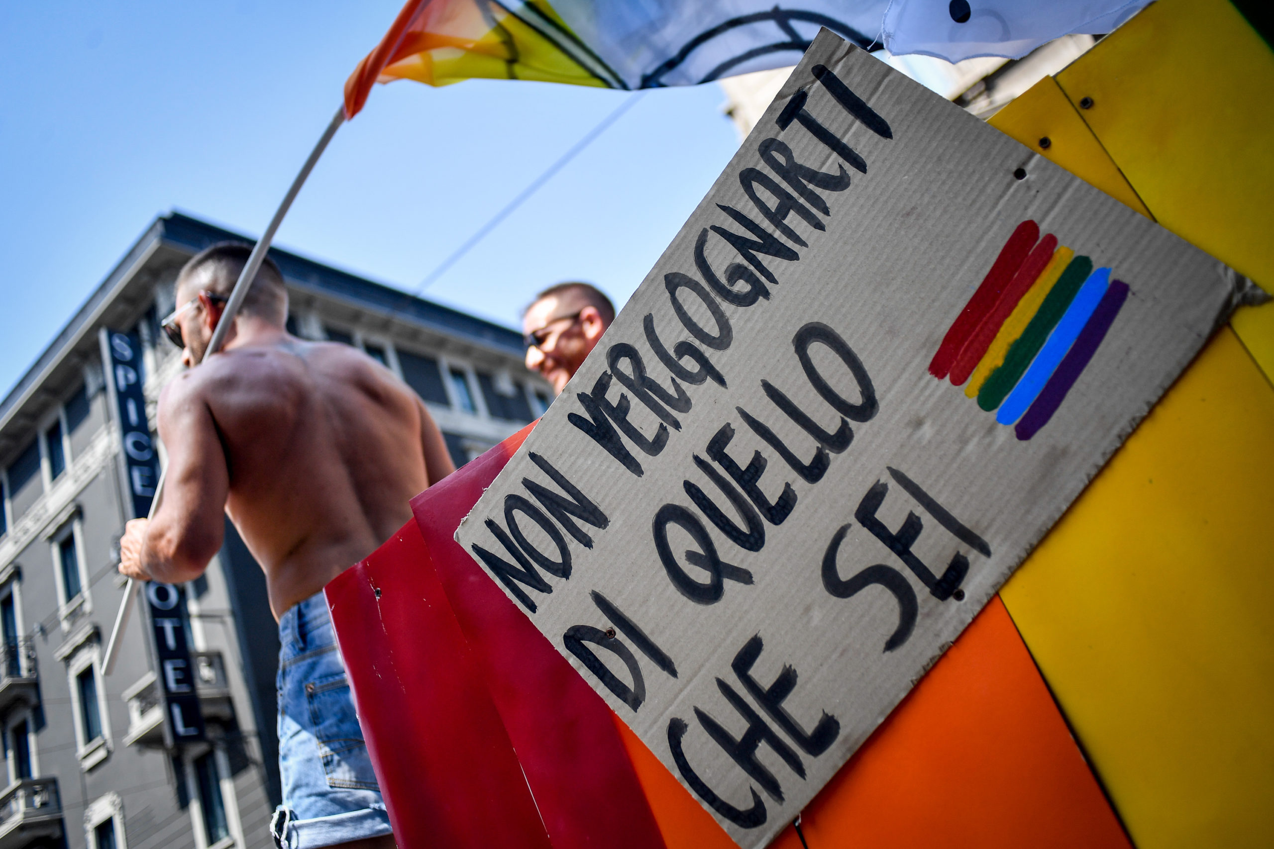 Foto LaPresse/Claudio Furlan 29 Giugno 2019, Milano - ItaliaCronaca Milano Pride 2019Nella foto: un momento della parata