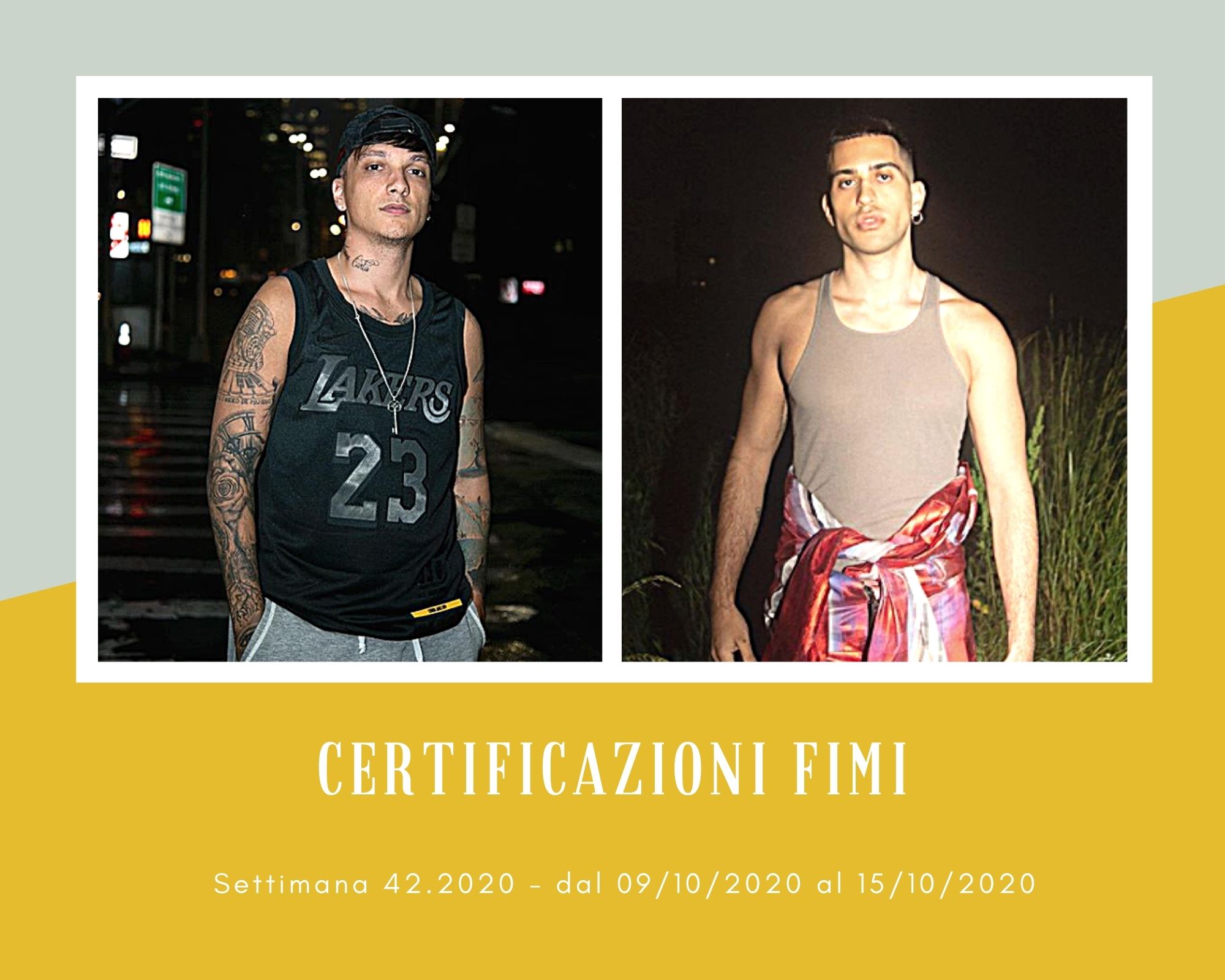 Certificazioni FIMI, week 42: Ultimo e Mahmood, rivalità a colpi d&#8217;oro. Il doppio platino è per Salmo e Fred De Palma