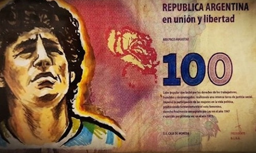 Maradona banconota