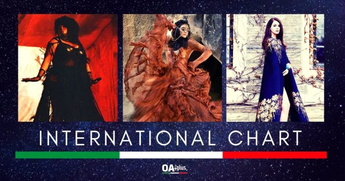 OA PLUS INTERNATIONAL CHART (WEEK 2/2021): Liraz e Yseult regine a confronto, Lana Del Rey diva al debutto