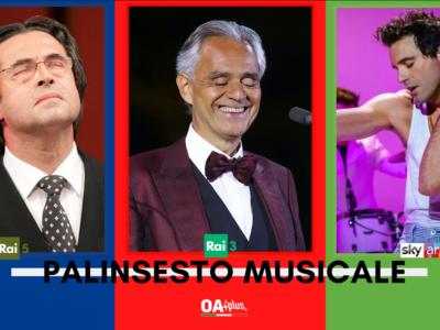 Rubrica, PALINSESTO MUSICALE: Riccardo Muti, Andrea Bocelli, Mika