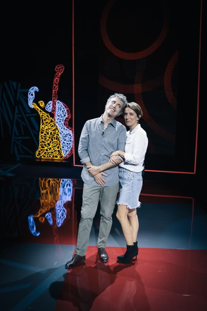 Denise Negri e Federico Chiarini a Luce Social Club. Crediti Foto: Sky Arte