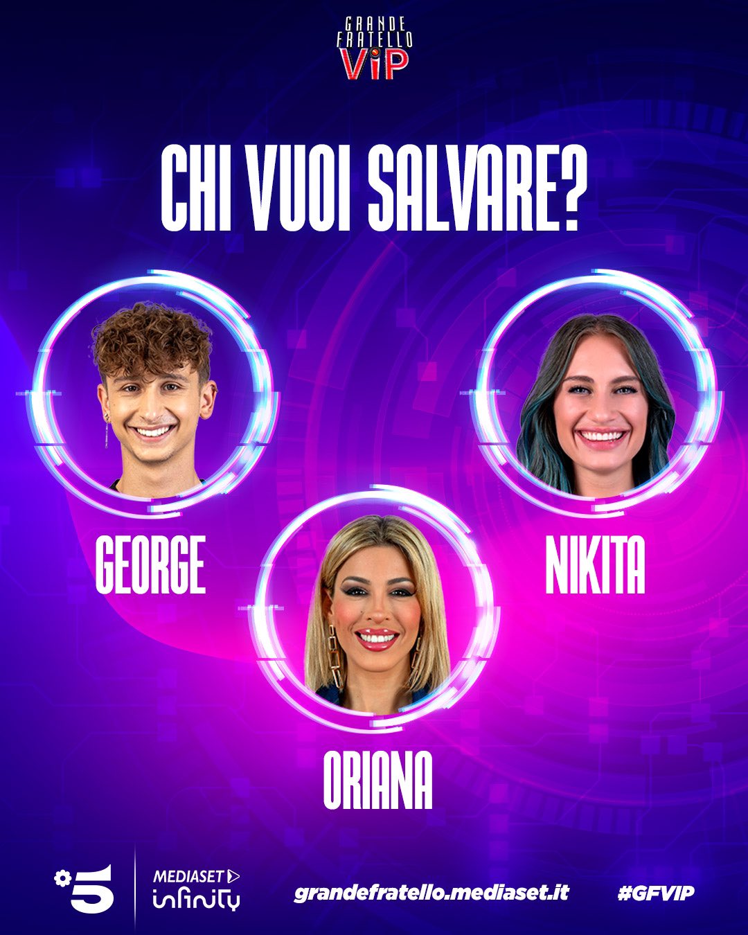 LIVE GFVIP7, puntata di Lunedì 30 Gennaio 2023. Televoto infuocato tra Nikita, George ed Oriana. I "Donnalisi" sono davvero arrivati al capolinea? Daniele ed Oriana di nuovo vicini