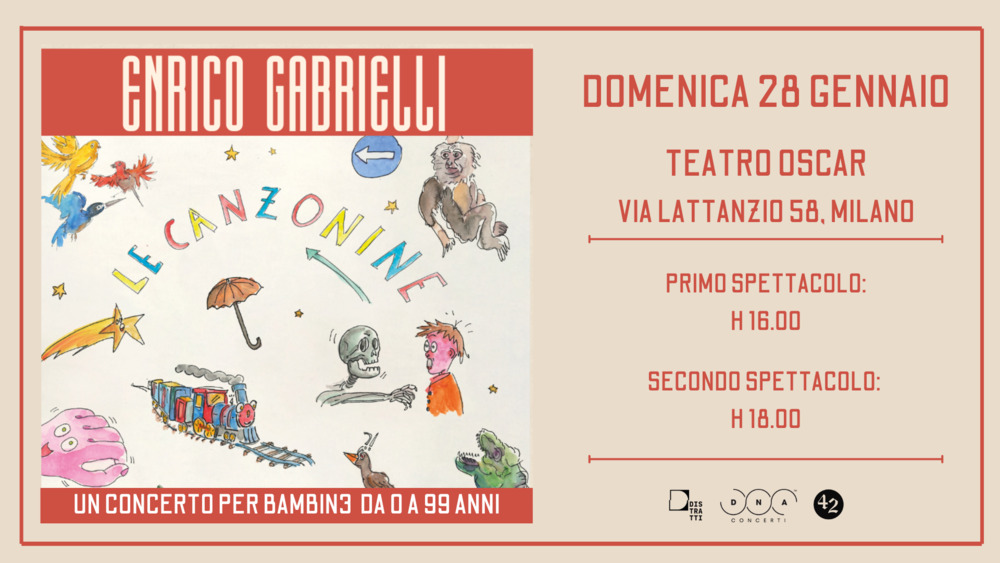 Enrico Gabrielli porta il suo magico mondo musicale al Teatro Oscar con "Le canzonine"