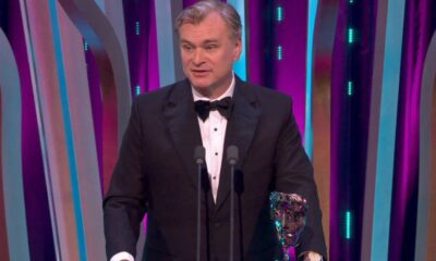 Christopher Nolan premiato per Oppenheimer ai BAFTA 2024.