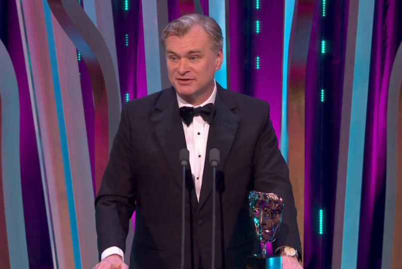 Christopher Nolan premiato per Oppenheimer ai BAFTA 2024.