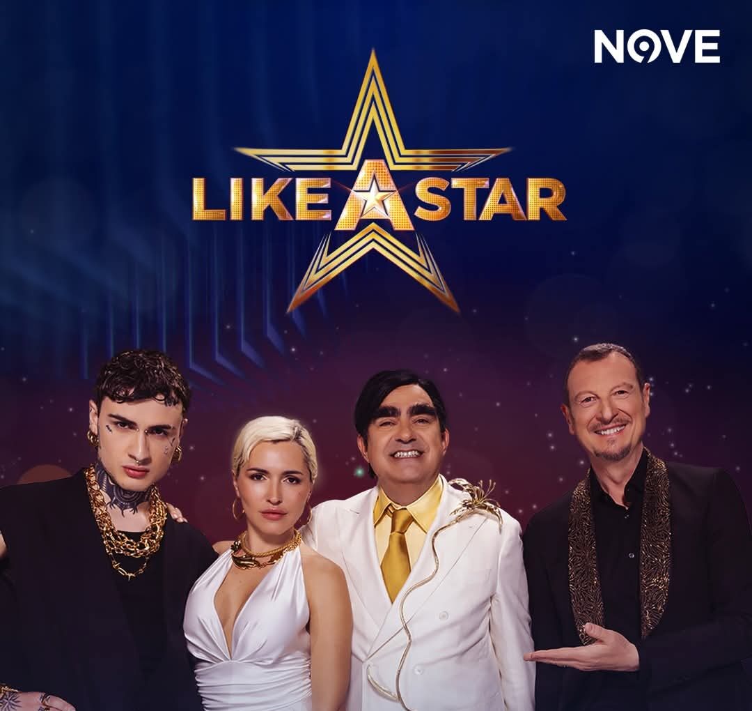 “Like a Star” debutta questa sera sul Nove con Amadeus e una giuria d'eccezione