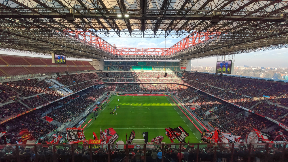 Partita di calcio allo stadio