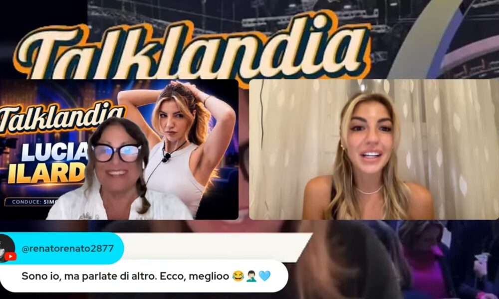 Lucia Ilardo a Talklandia: "Il Trono? Direi di sì. Con Renato (che si è reso protagonista di un inatteso siparietto in diretta) ci ho provato solo io. Non è andata"